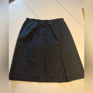 Talbots black knee length skirt worsted wool side zipper